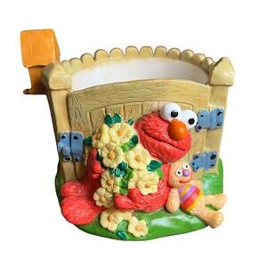Gilwares 2005 Elmo Sesame Street Candle Base Holder - Fence Flowers Mailbox‎